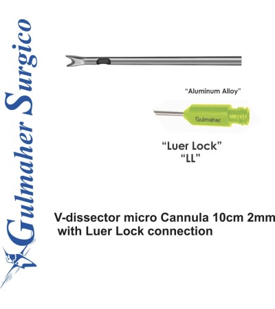 Micro Cannula V-shaped Dissector with Luer Lock.