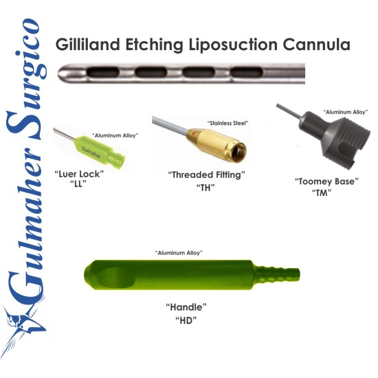 GILLILAND Etching Liposuction Cannula.
