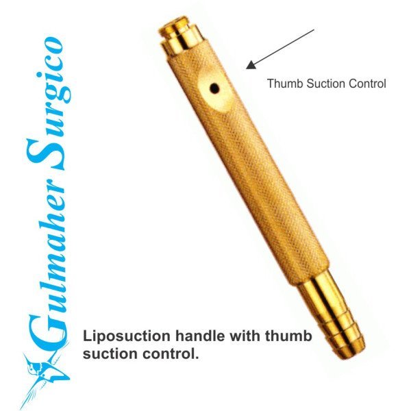 Suction-Control Liposuction Handle Stainless Steel