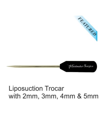 Liposuction Trocar with 2mm, 3mm, 4mm & 5mm