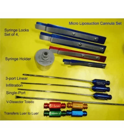 Micro Liposuction Facial cannula set. Micro Liposuction Facial cannula set.