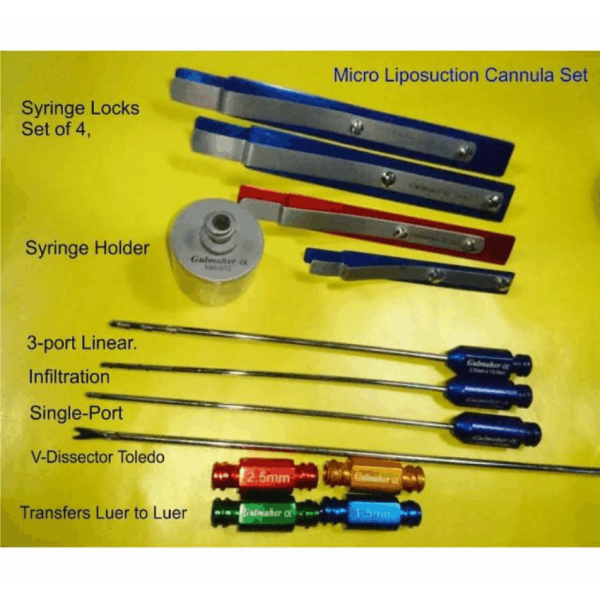 Micro Liposuction Facial cannula set