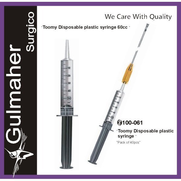 Toomey Plastic Syringe, Sterile ( Pack Of 40pcs) Toomey Plastic Syringe, Sterile ( Pack Of 40pcs)
