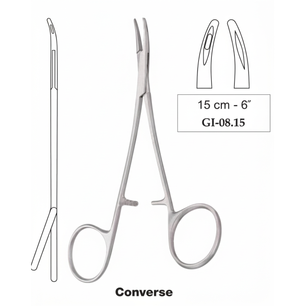 Converse Needle Holder, Curved Jaws, 15cm