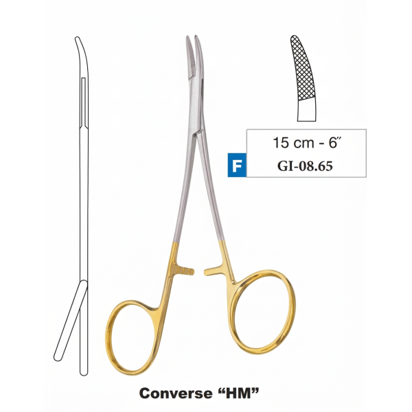 Converse Needle Holder, Curved Jaws, 15cm