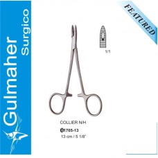 Collier Needle Holder, 13cm, Both Jaws Fenestrated