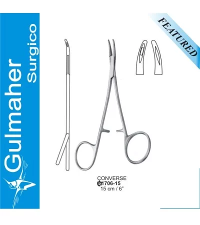 Converse Needle Holder, Curved Jaws, 15cm Converse Needle Holder, Curved Jaws, 15cm