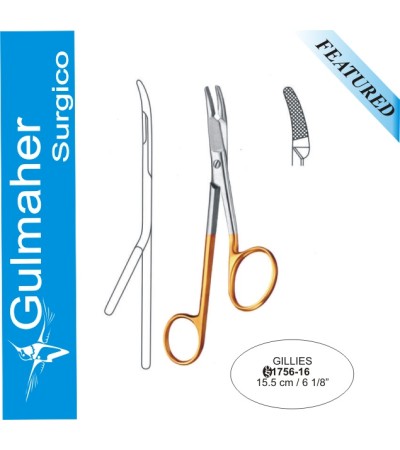 Gillies T.c. Needle Holder, With Scissors, 15.5cm