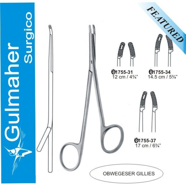 OBWEGESER GILLIES Needle Holder, With Scissors, 12cm