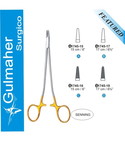 Senning Needle Holder, 15cm Tungsten Carbide