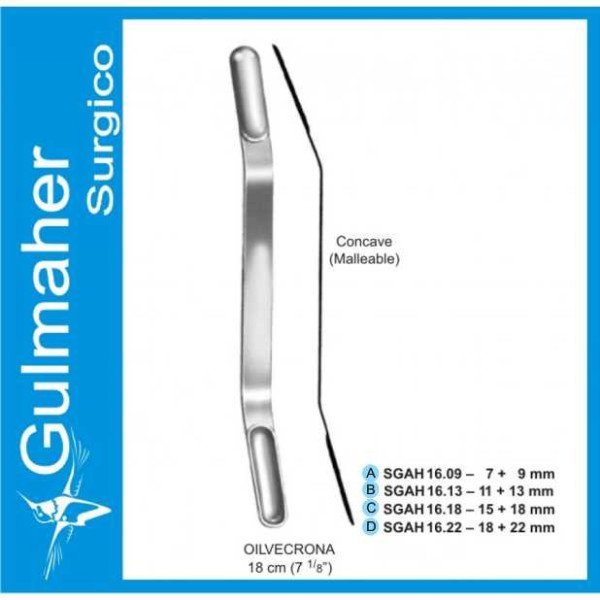 Olivecrona Brain Spatula, 18cm, 7+9mm, Concave Olivecrona Brain Spatula, 18cm, 7+9mm, Concave
