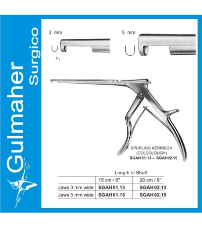 SPURLING-KERRISON RONGEUR, 15CM SHAFT, JAW 3MM WIDE