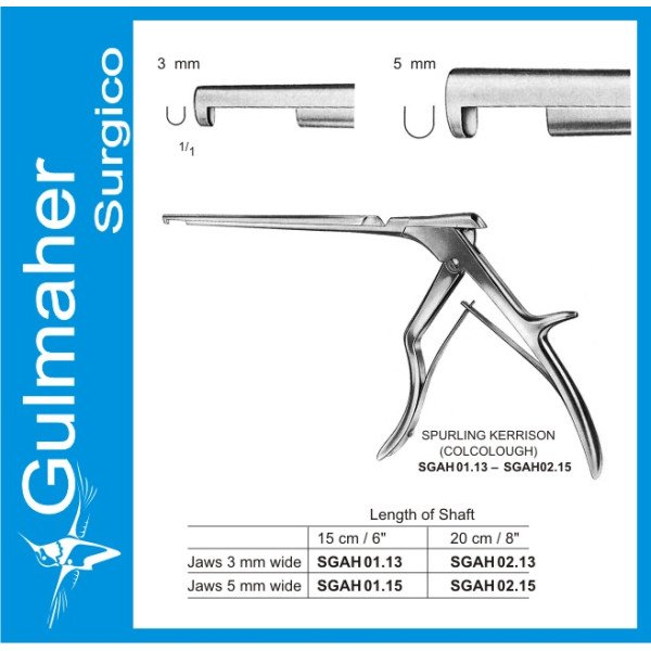 Spurling-Kerrison Rongeur, 15cm Shaft, Jaw 3mm Wide