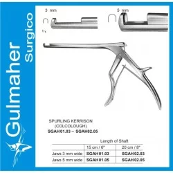 Spurling-Kerrison Rongeur, 15cm Shaft, Jaw 3mm Wide