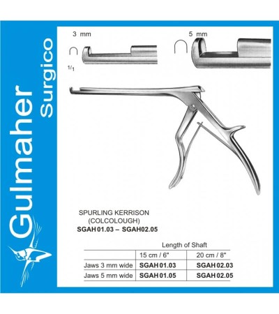 Spurling-Kerrison Rongeur, 15cm Shaft, Jaw 3mm Wide