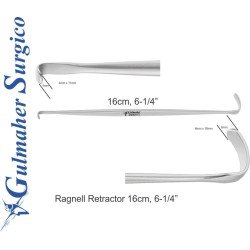 Ragnell Retractor, Double Ended 16cm