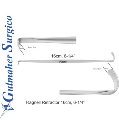 Ragnell Retractor, Double Ended 16cm