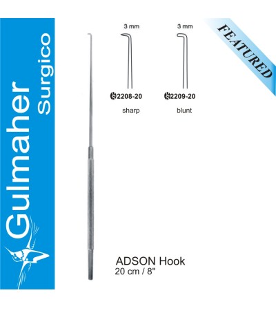 ADSON Nerve and Vessel Hooks 3mm, 20cm