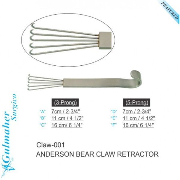 Anderson Facelift Claw Retractor, 3/5 Prong Anderson Facelift Claw Retractor, 3/5 Prong