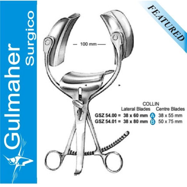 Collin Retractor, Blade sizes (38x60mm) - (38x55mm)