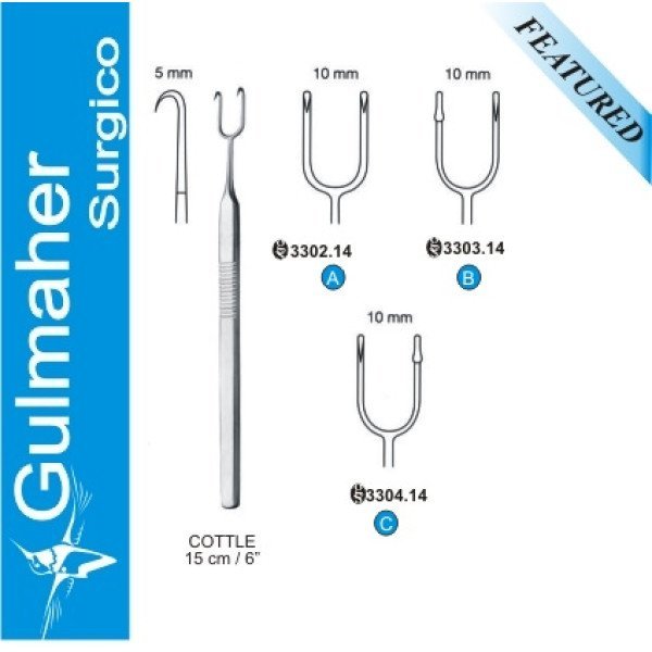 Cottle Alar Skin Hook 14cm, 5-1/2" Cottle Alar Skin Hook 14cm, 5-1/2"