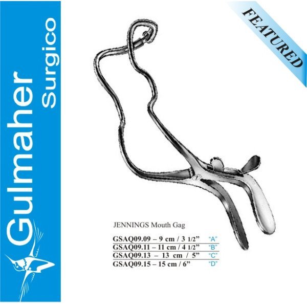 Jennings Mouth Gag, Meisterhand Adult Size, 6", Wide Jennings Mouth Gag, Meisterhand Adult Size, 6", Wide
