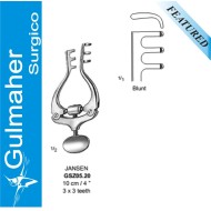 Jansen Retractor, 10cm, 3x3 Blunt Prongs, 13mm Deep