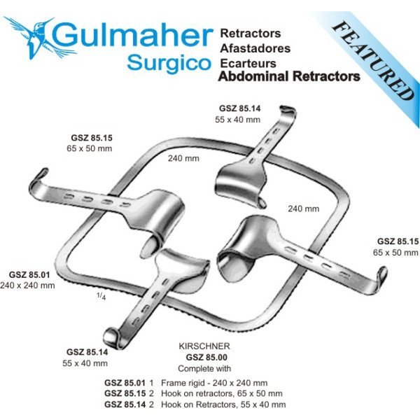 Kirschner Abdominal Retractor, Squire Frame