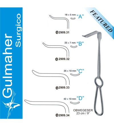 Obwegeser Soft Tissue Retractor, 23cm