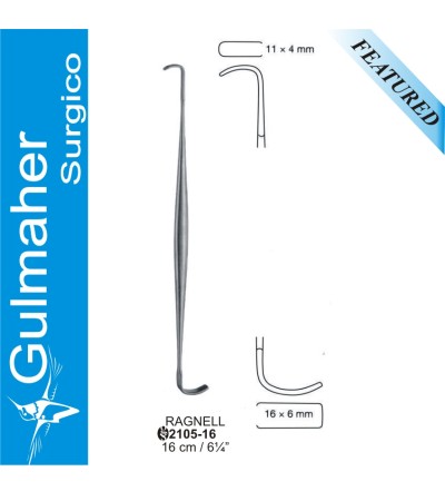 Ragnell Retractor, Double Ended 16cm