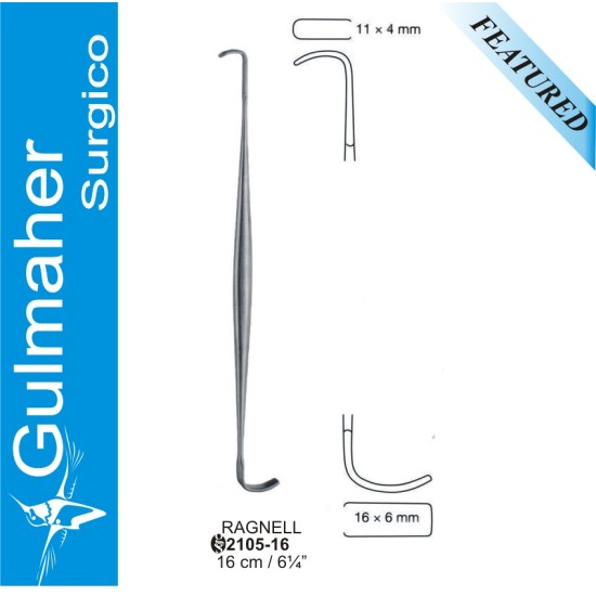 Ragnell Retractor, Double Ended 16cm