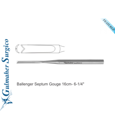 Ballenger Septum Gouge 16cm- 6-1/4"