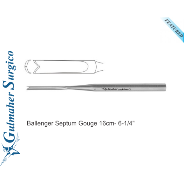 Ballenger Septum Gouge 16cm- 6-1/4" Ballenger Septum Gouge 16cm- 6-1/4"