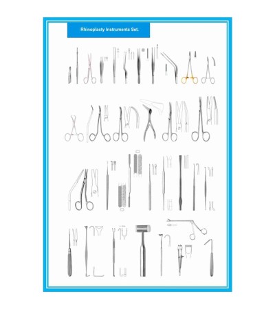 Rhinoplasty nose surgery instruments set