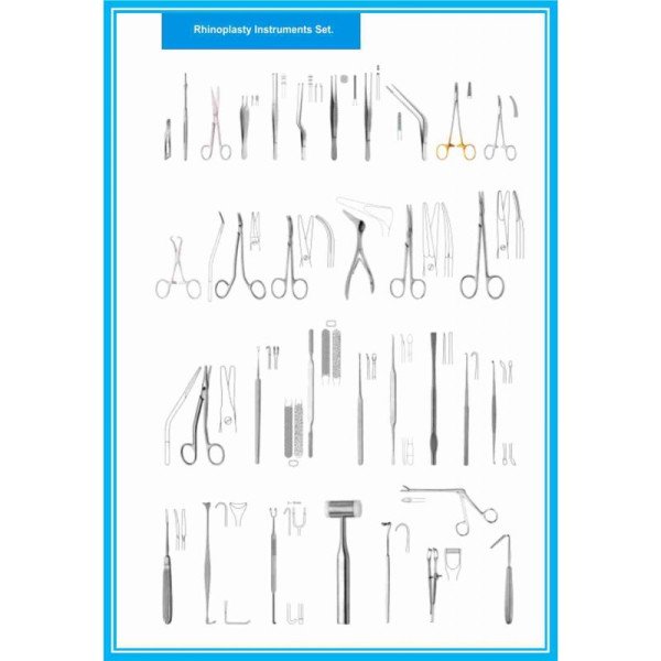 Rhinoplasty Instruments Set For Nose Surgery - 46 pieces