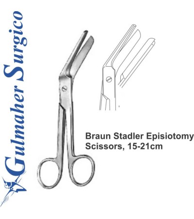 Braun Stadler Episiotomy Scissors, 15-21cm