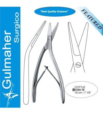 Cottle Dorsal Nasal Scissors Angled 18cm / 7”