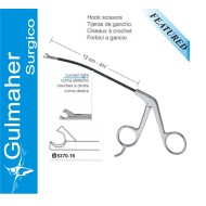 Endoscopic Scissors, Facelift Hook, Curved Right, 12cm