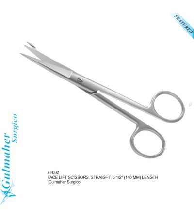 Face Lift Scissors, Straight, 5 1/2" - Joint Tips