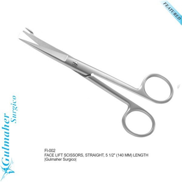 Straight Joint-Tip Facelift Cutting Scissors, 5.5 inch