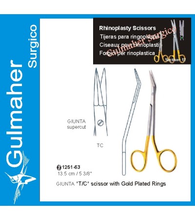 GIUNTA Nasal Scissor with T.C 13.5cm