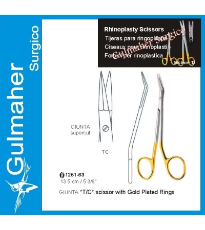 GIUNTA Nasal Scissor with T.C 13.5cm GIUNTA Nasal Scissor with T.C 13.5cm