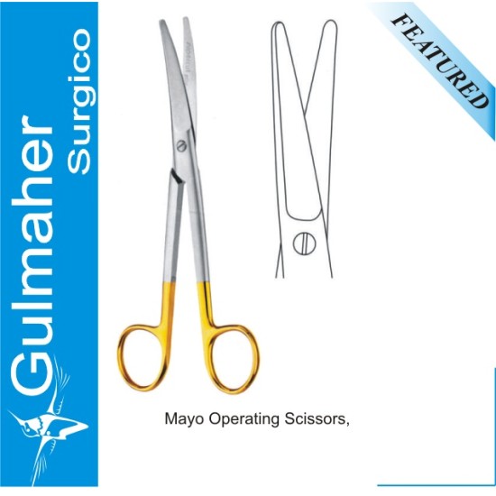 Mayo Surgical Scissors Curved 16CM.