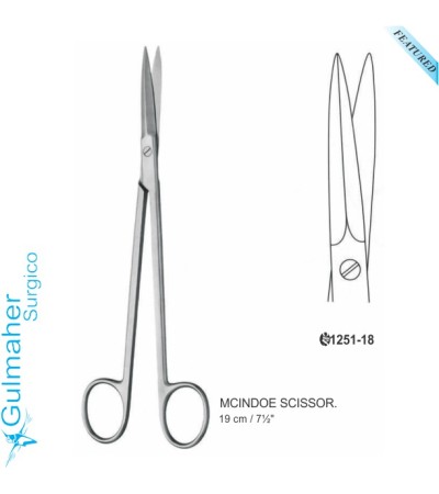 McIndoe Cartilage scissors 19 cm - 71⁄2˝