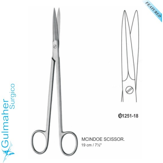 McIndoe Cartilage scissors 19 cm - 71⁄2˝