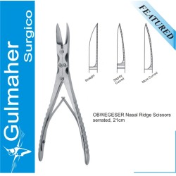 OBWEGESER Nasal Ridge Scissors serrated, 21cm