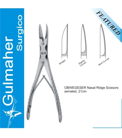 OBWEGESER Nasal Ridge Scissors serrated, 21cm