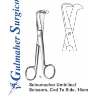 Schumacher Umbilical Scissors, Cvd To Side, 16cm