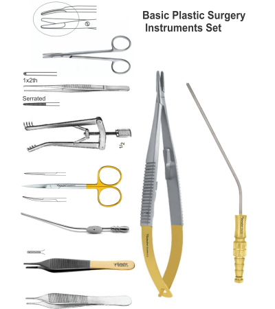 Basic Plastic Surgery Instruments Set