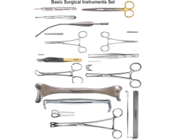 Basic Surgical Instrument Set for Operating Room.